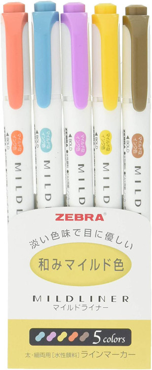 Zebra Mild Liner Harmony Mild 5 Color Set