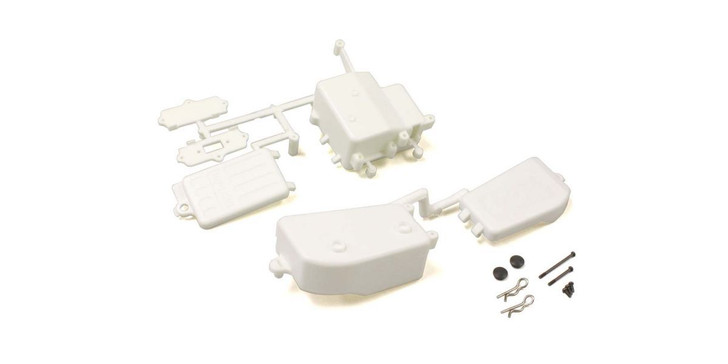 Kyosho IFF001WB Battery & Receiver Box Set (White/MP10/MP9)