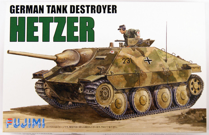 Fujimi WA03 World Armor German Tank Destroyer Hetzer 1/76 Scale Kit (4968728761152)