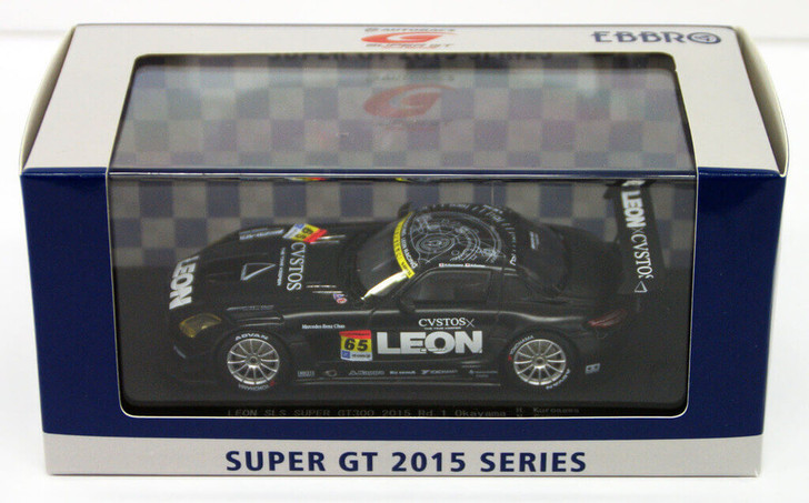 Ebbro 45288 LEON SLS Super GT300 2015 Rd.1 Okayama No.65 Black 1/43 Scale (4526175452889)