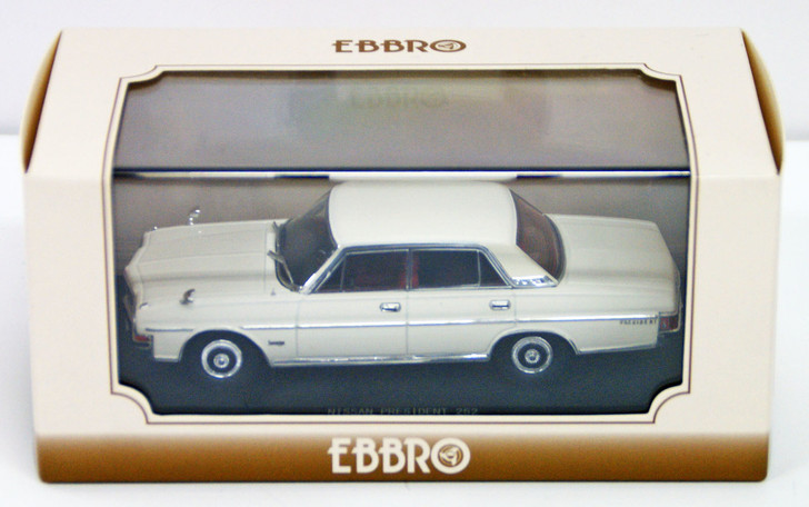 Ebbro 45306 Nissan President 252 White 1/43 Scale (4526175453060)