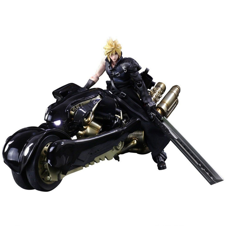 Square Enix Play Arts Kai Cloud Strife & Fenrir Figure (Final Fantasy VII)