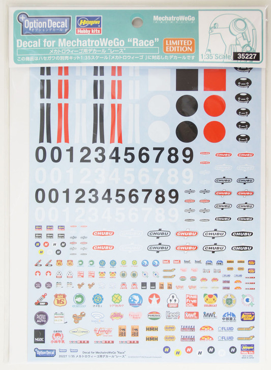 Hasegawa 35227 Option Decal Sheet for MechatroWeGo 1/35 Scale (4967834352278)