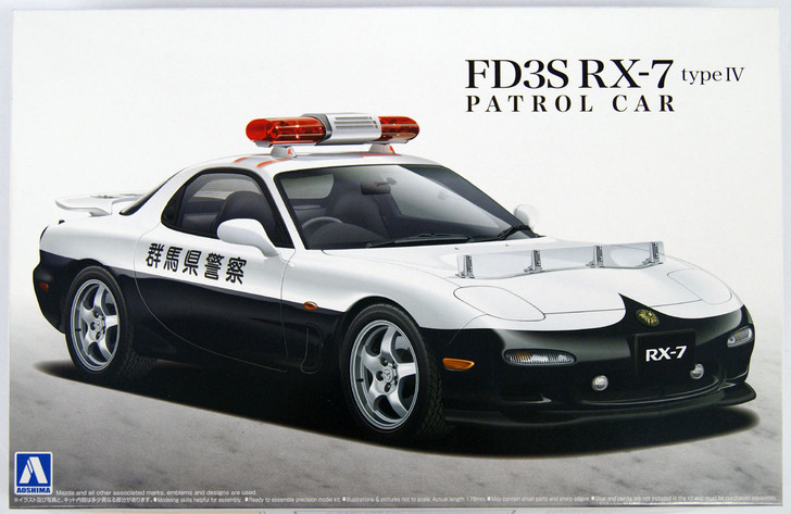 Aoshima 14165 Mazda FD3S RX-7 Type IV Patrol Car 1/24 Scale Kit