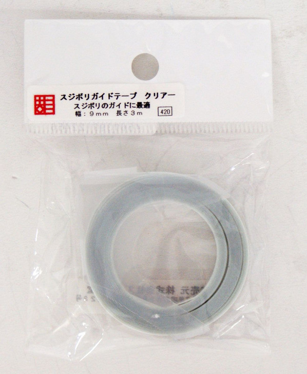 Sujiborido Sujibori (Streaks) Guide Tape 9mm x 3mm Clear