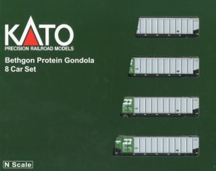 Hobby Center Kato 106-4650 Bethgon Protein Gondola BN #1 8 Car Set (N scale)