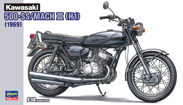 Kawasaki 500SS Mach III 1/12 スケールモデル 1/12 Kawasaki 500-SS / Mach III (H1) Plastic Model