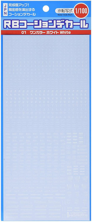 HiQparts 1/100 RB01 Caution Mark Decal White