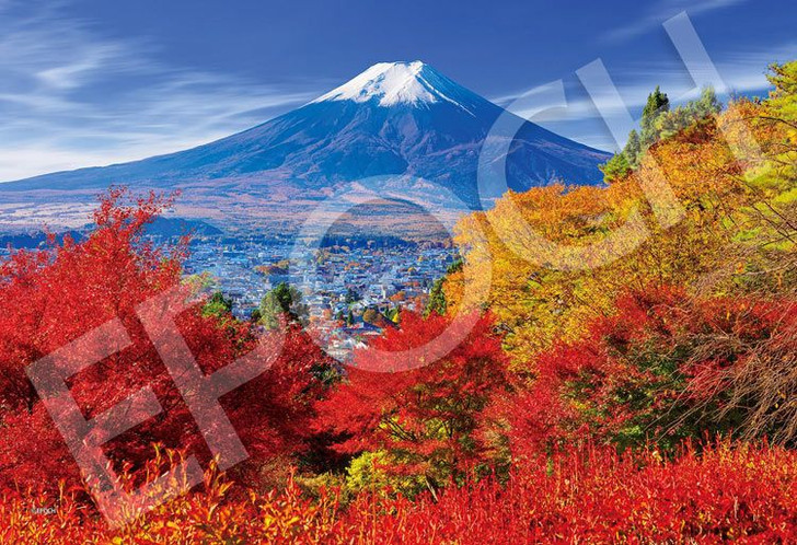 Jigsaw Puzzle Autumn Colors & Mt.Fuji (300 Pieces)