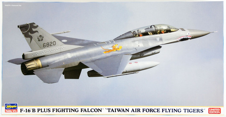 Hasegawa 07422 F-16B Plus Fighting Falcon Taiwan Air Force Flying Tigers 1/48 Scale Kit (4967834074224)