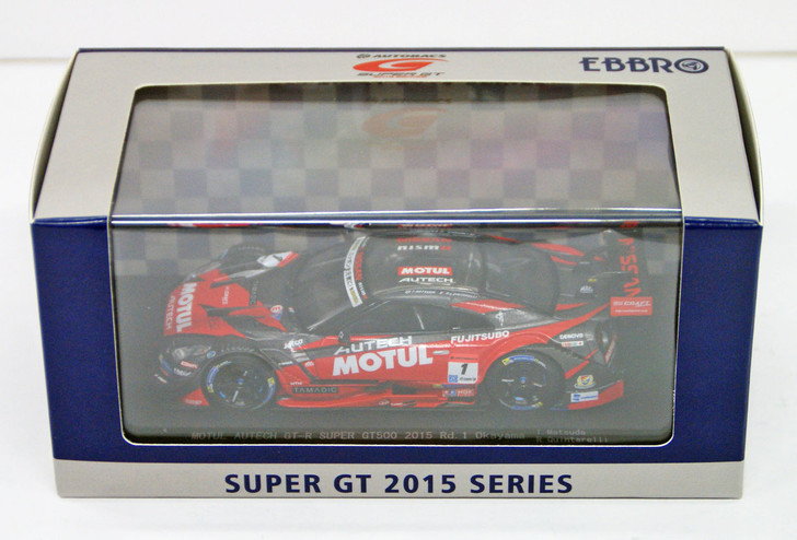 Ebbro 45260 MOTUL AUTECH GT-R SUPER GT500 2015 Rd.1 Okayama No.1 Red 1/43  Scale