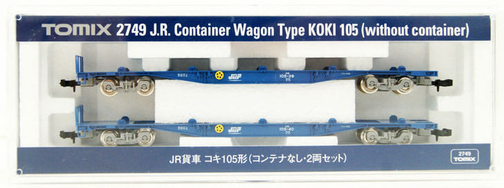 Tomix 2749 JR Container Wagon Type KOKI 105 (without Container) 2 Cars (N scale)