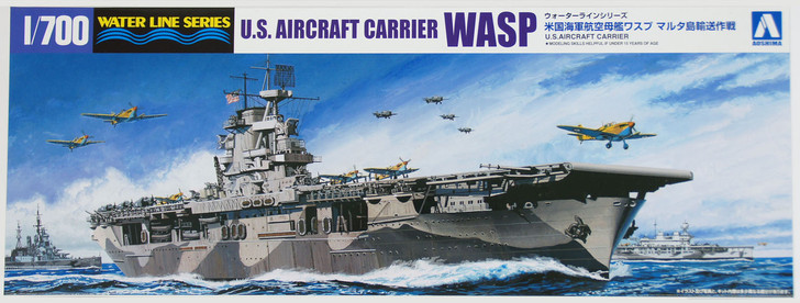 Aoshima Waterline 10327 US Aircraft Carrier WASP 1/700 Scale Kit (4905083010327)