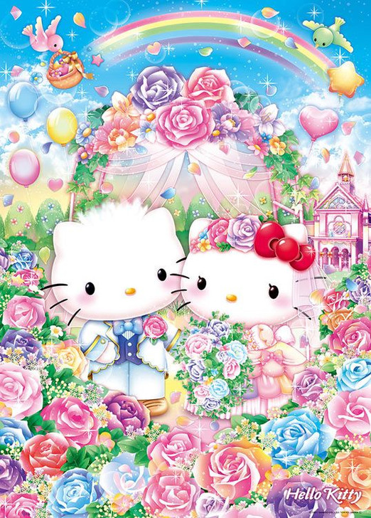 Jigsaw Puzzle Happy Hello Kitty Wedding (600 Pieces)