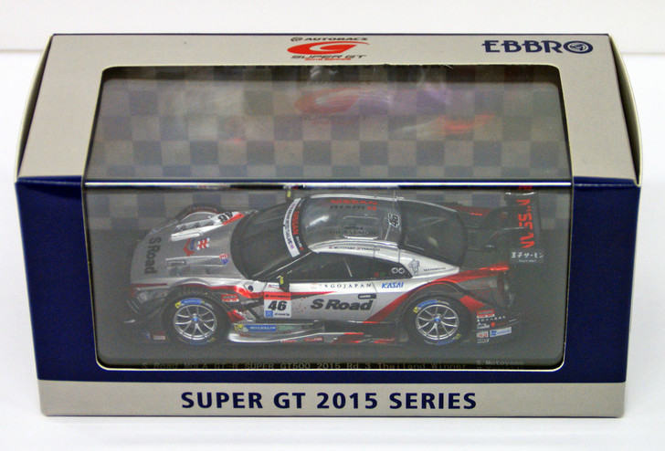 Ebbro 45262 S Road MOLA GT-R Okayama 2015 No.46 1/43 Scale (4526175452629)