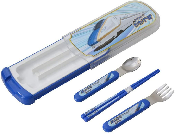 Slid Case Type Trio Set (Spoon, Fork, Chopsticks) Series E7 Hokuriku Shinkansen 'Kagayaki'