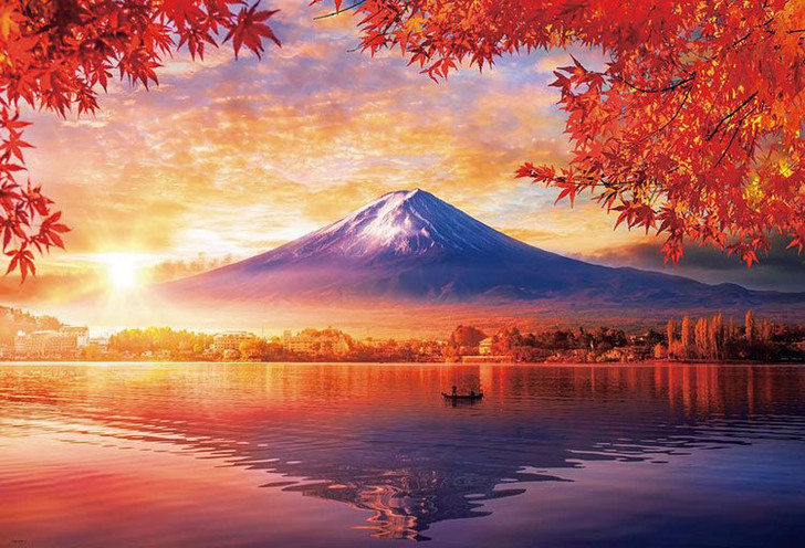 Beverly 51-287 Jigsaw Puzzle Foggy Autumn Mt.Fuji by the Lakeside (1000 Pieces)