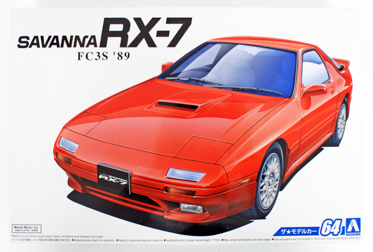 Aoshima The Model Car 1/24 Mazda FC3S Savanna RX-7 '89 Plastic Model