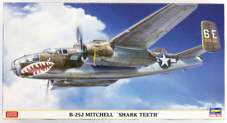 Hasegawa 02187 B-25J Mitchell Shark Teeth Limited Edition 1/72 Scale Kit (4967834021877)