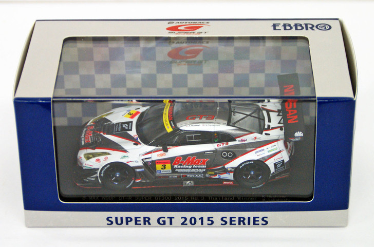 Ebbro 45290 B-MAX NDDP GT-R SUPER GT300 2015 Rd.3 Thailand Winner No.3 WH/SL (4526175452902)