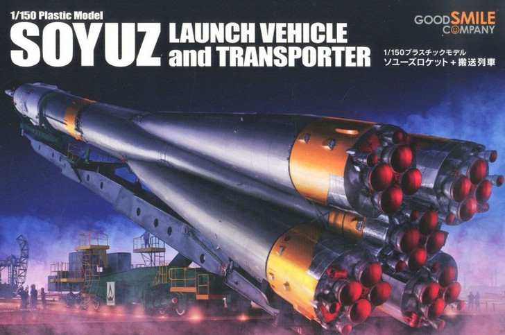 MODEROID 1/150 Soyuz Rocket & Transport Train Plastic Model