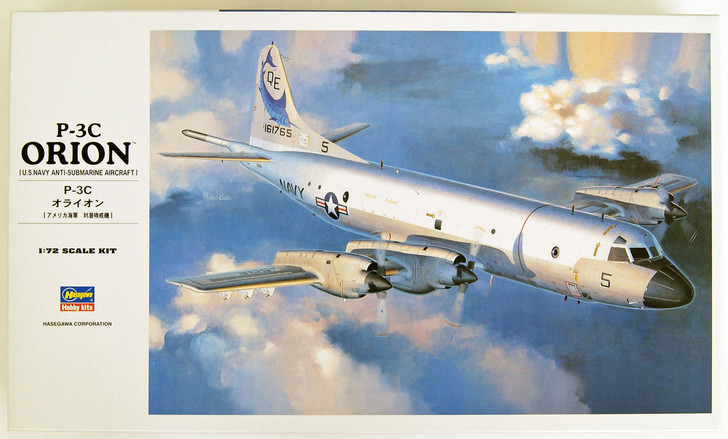 Hasegawa K15 P-3C Orion US Navy Anti- Submarine Aircraft 1/72 Scale Kit (4967834040151)