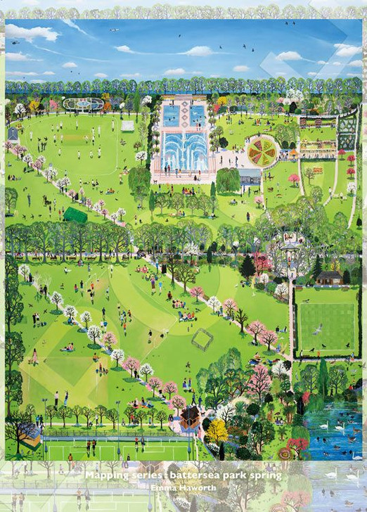 Epoch 79-429s Jigsaw Puzzle Mapping Series: Battersea Park Spring (1000 S-Pieces)
