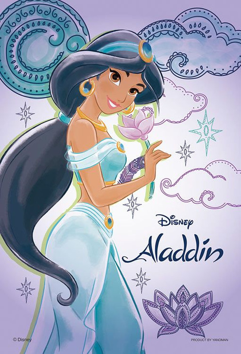 Yanoman 97-208 Prism Art Jigsaw Petit Puzzle Disney Aladdin Dreaming Jasmine (70 Pieces)