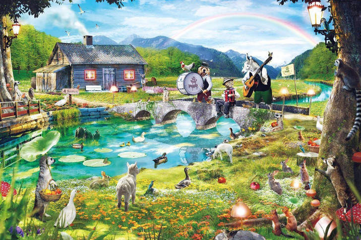 Epoch Jigsaw Puzzle 11-548 Satoshi Kusuda Illustration Animals (1000 Pieces) (4977389115488)