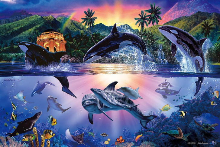 Epoch Jigsaw Puzzle 13-015 Lassen Orca World 2 (1000 Pieces) (4977389130153)