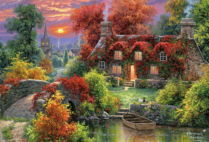 Beverly 31-528 Jigsaw Puzzle Quiet Dusk Scenery by Abraham Hunter (1000 Pieces)