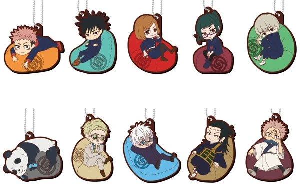 Bandai Rubber Mascot Jujutsu Kaisen Yurutto Cushion Series 10Pack Box