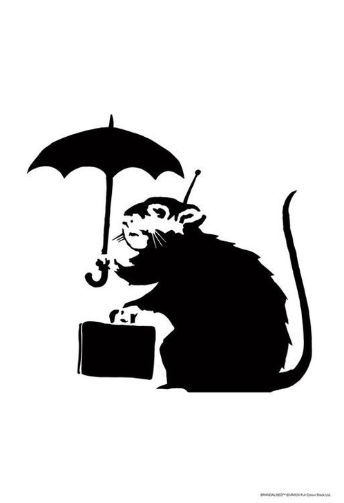 Beverly 83-112 Jigsaw Puzzle Banksy Umbrella Rat (300 Pieces)