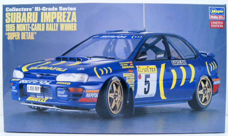 Hasegawa 1/24 Subaru Impreza 1995 Monte Carlo Rally Winner Super Detail Plastic Model