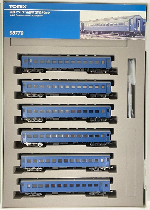 Tomix 98779 JNR Series OHA 61 Passenger Car (Blue) 6 Cars Set (N scale)
