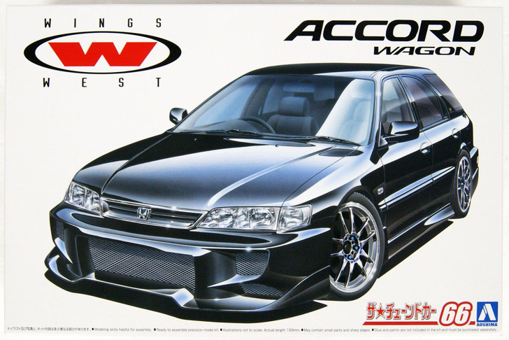 Aoshima The Tuned Car 1/24 Honda Wings West CF2 Accord Wagon '96 Plastic Model