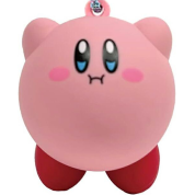 A Kirby rubber keychain toy