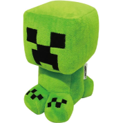 A Minecraft Creeper plush toy