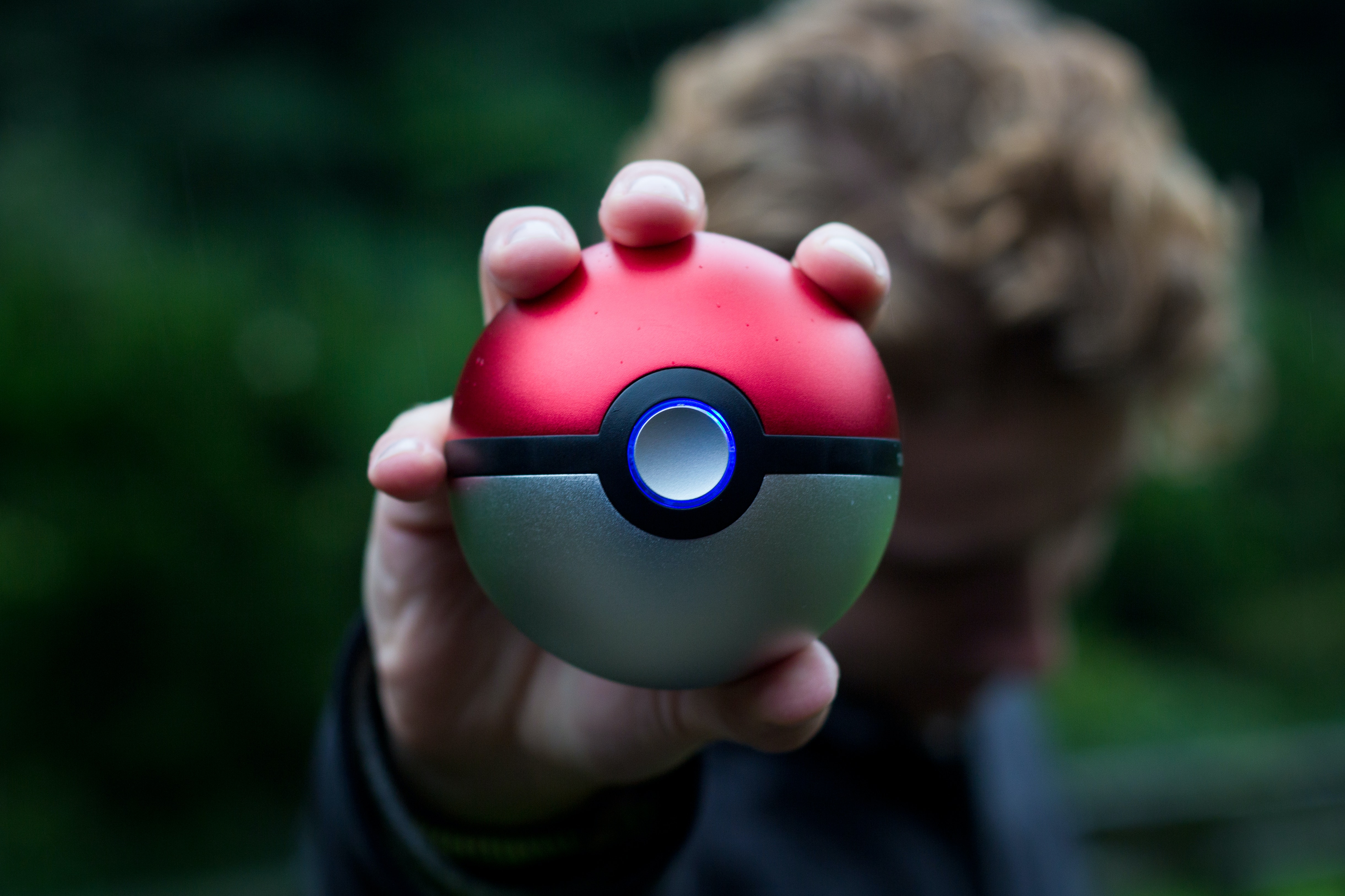 person holding poke-ball