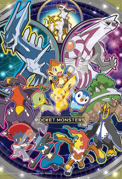 Jigsaw Puzzle Pokemon Crayon Art (108 L-Pieces)