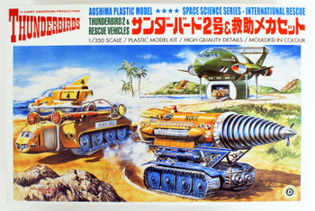 Aoshima Thunderbirds 1/350 2 & Rescue Mechanic Plastic Model