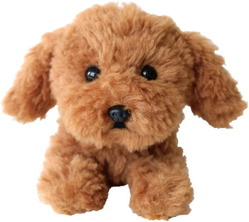 Plush Doll Hiza Wanko Toy Poodle Brown Size SS