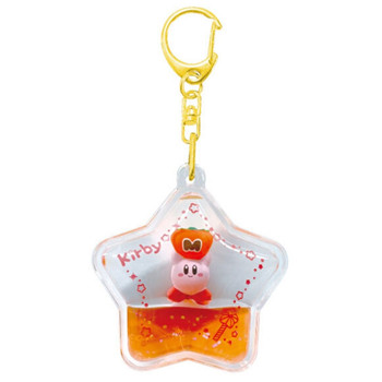 Liquid Filled Floating Star-shaped Keychain Kirby Maxim Tomato