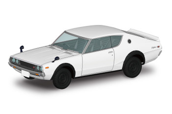 The Snap Kit 1/32 Nissan C110 Skyline GT-R (White) Plastic Model