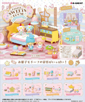 Re-ment Little Twin Stars Pastel Sweets Room 8pcs Complete Box