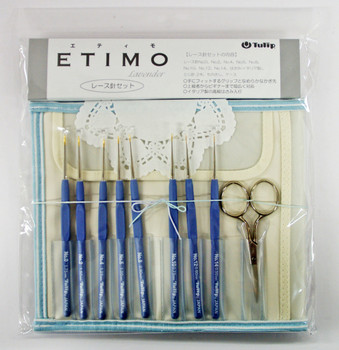 Tulip TLS-001 ETIMO Cushion Grip Crochet Hooks 8 pcs set (Royal