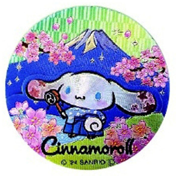 Asunarosya Cinnamoroll Wooden Magnet Cherry Blossom / Mount Fuji