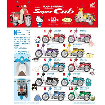 HONDA Hello Kitty Super Cub トミカ　5個セット 1/24 Sanrio Characters Honda Super Cub Plastic Model Complete Box