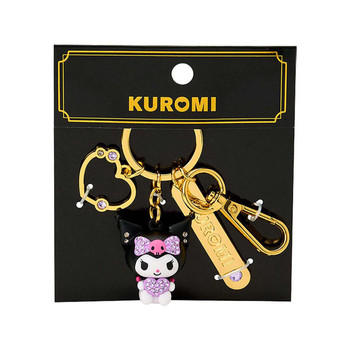Sanrio Kuromi Stone Embellished 3D Keychain 266825