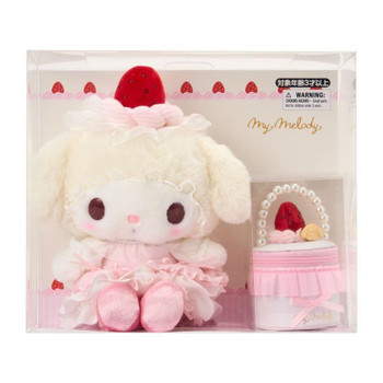 Sanrio Plush Toy And Accessory Case Set Strawberry Whipped Cake My